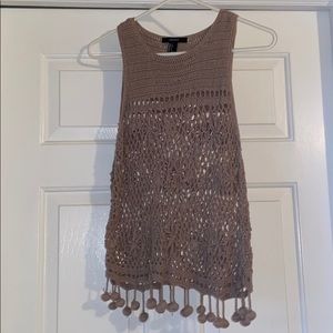 Beige Crocheted Top